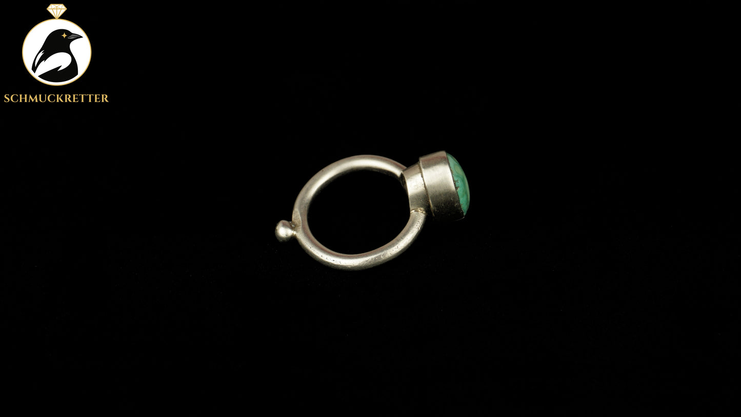Ring aus 925 Silber mit Türkis - vermutlich Türkei, Gr. 58, SALE