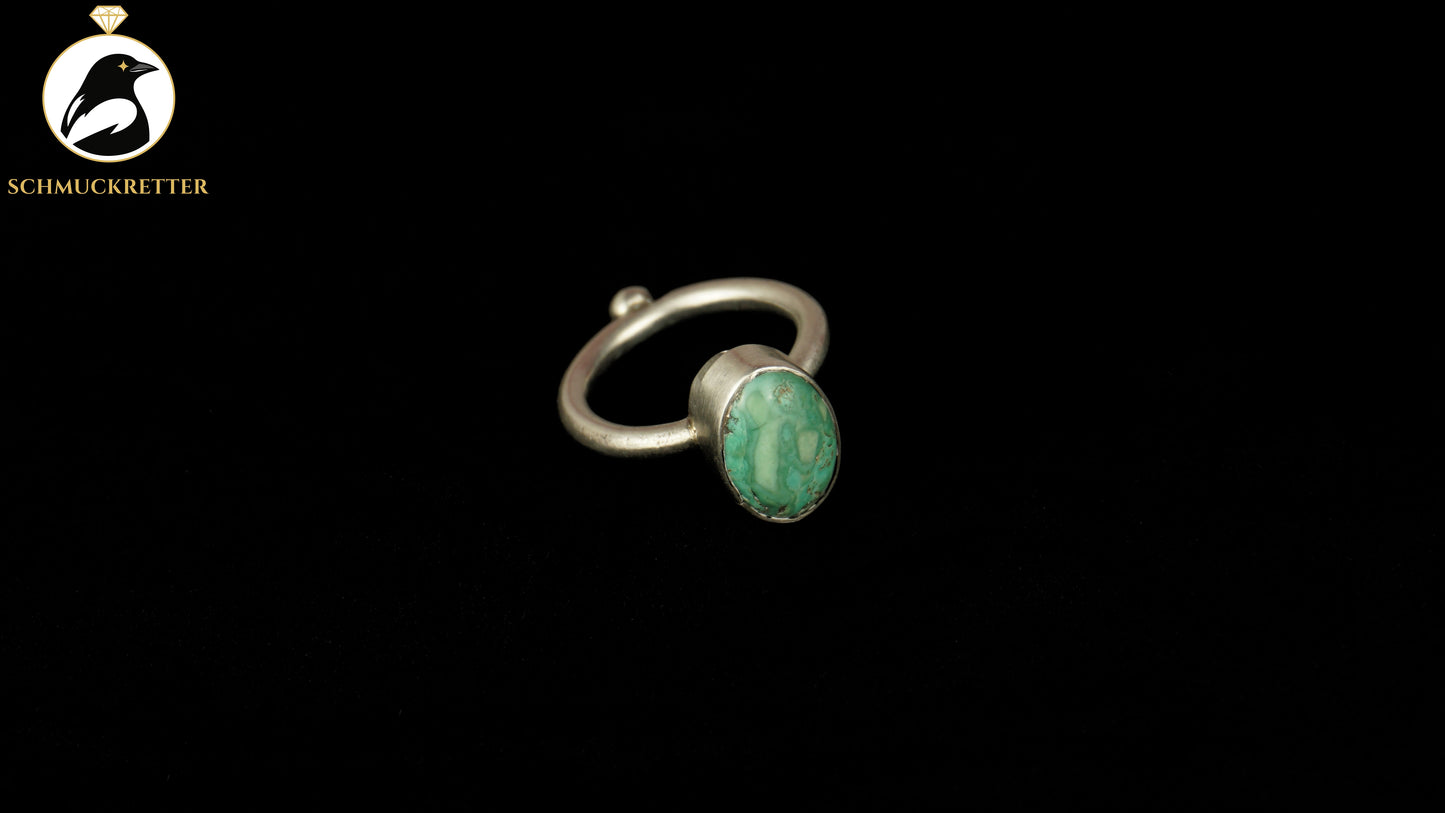 Ring aus 925 Silber mit Türkis - vermutlich Türkei, Gr. 58, SALE