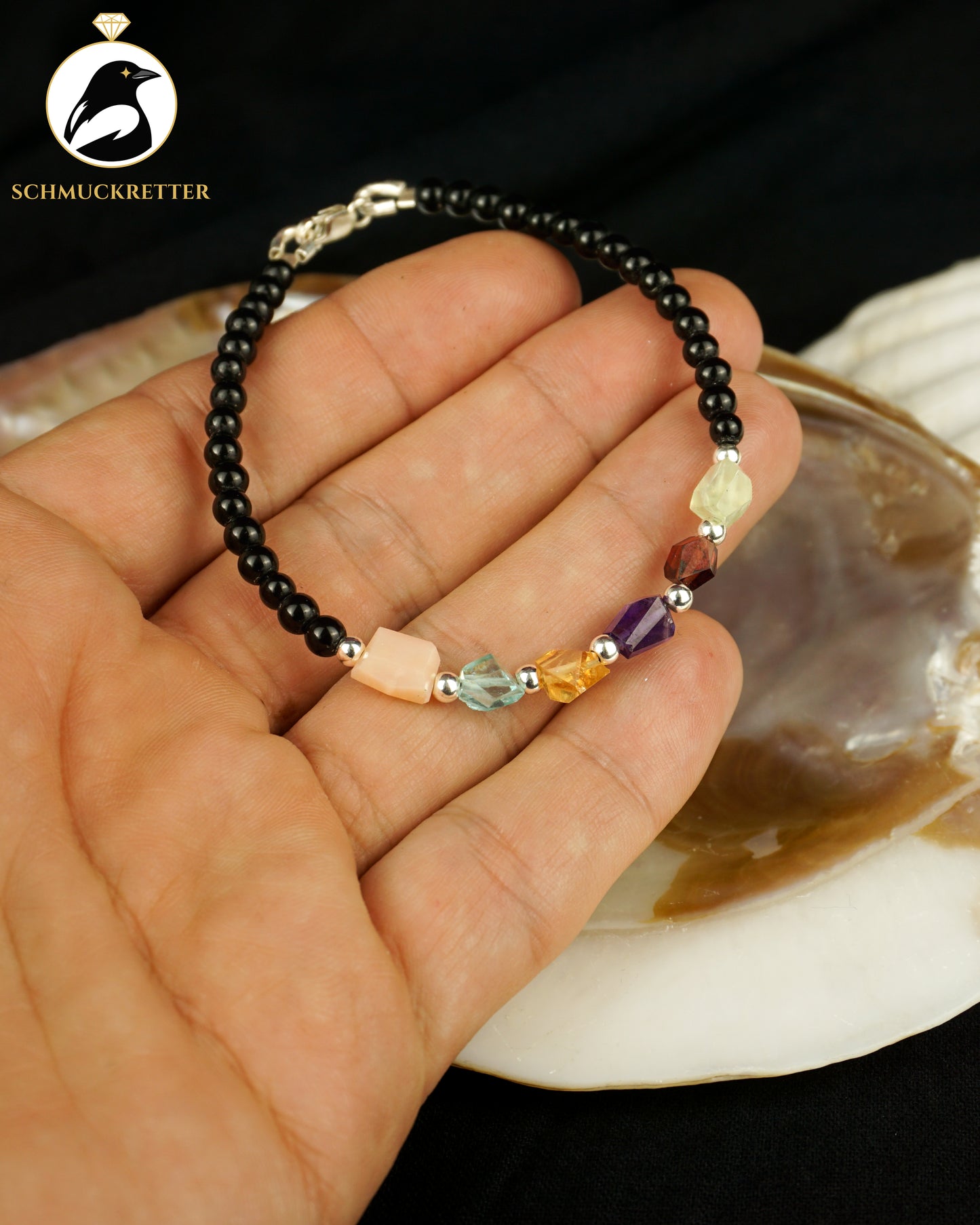 PRISMA – Multi-Edelstein-Armband mit Onyx | 925 Silber