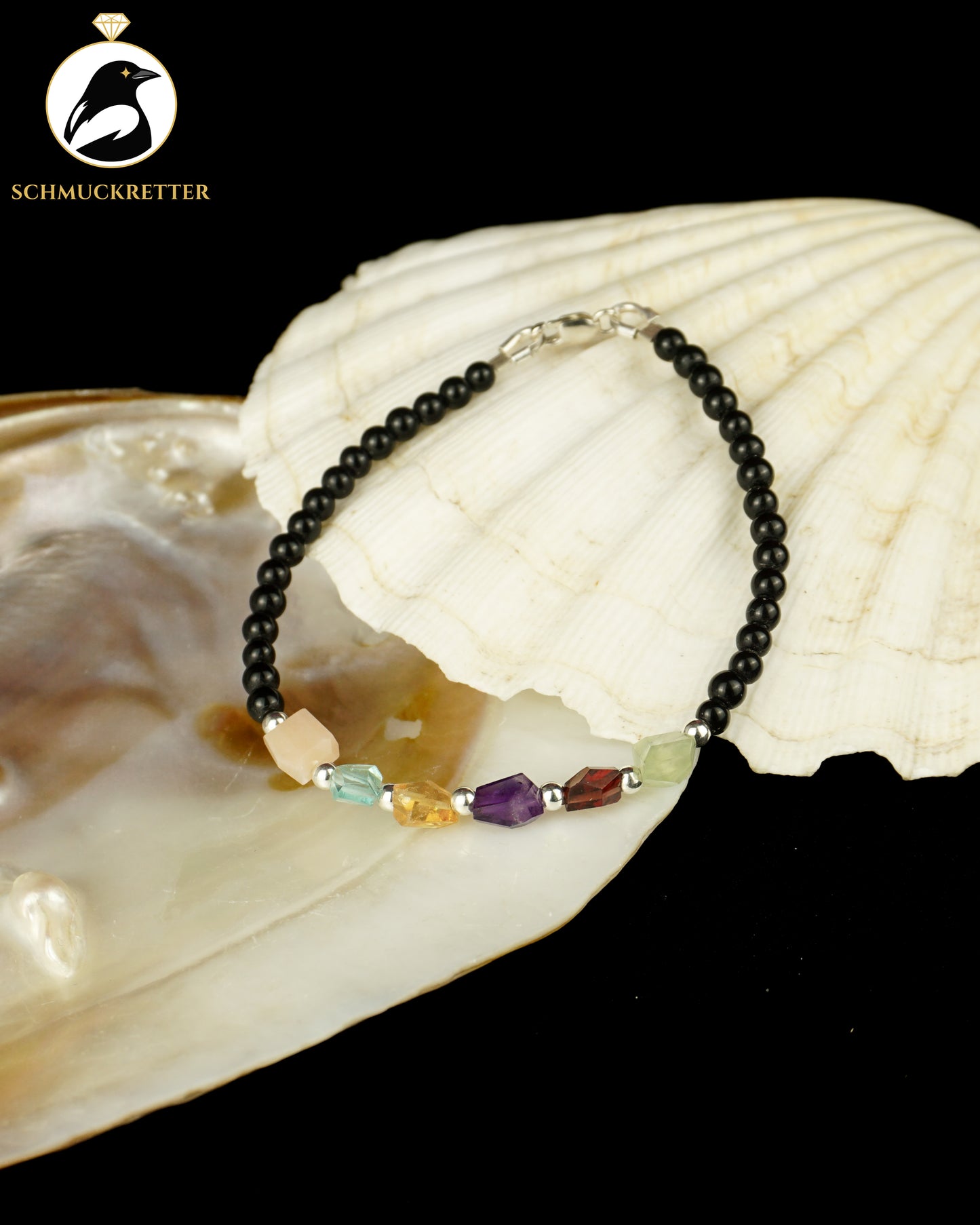 PRISMA – Multi-Edelstein-Armband mit Onyx | 925 Silber