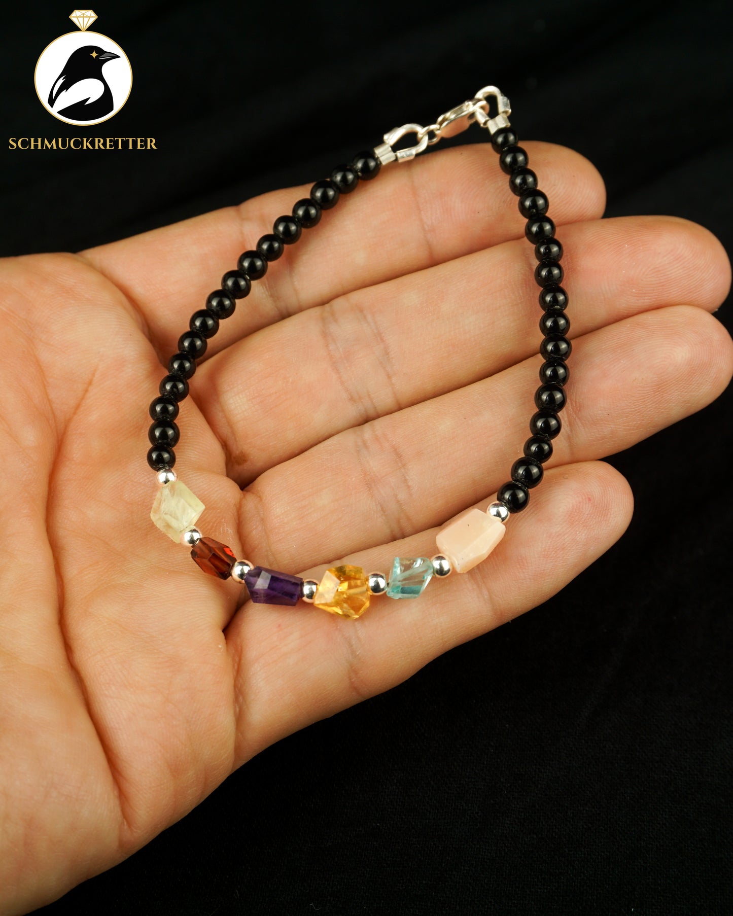 PRISMA – Multi-Edelstein-Armband mit Onyx | 925 Silber