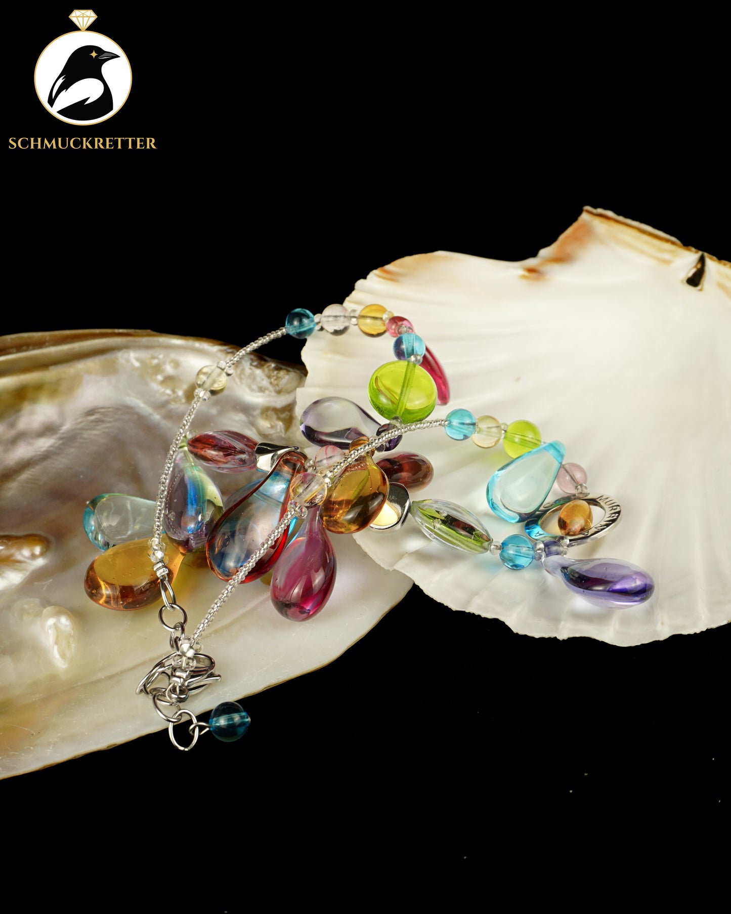 Farbentanz - Muranoglas Collier von Antica Murrina