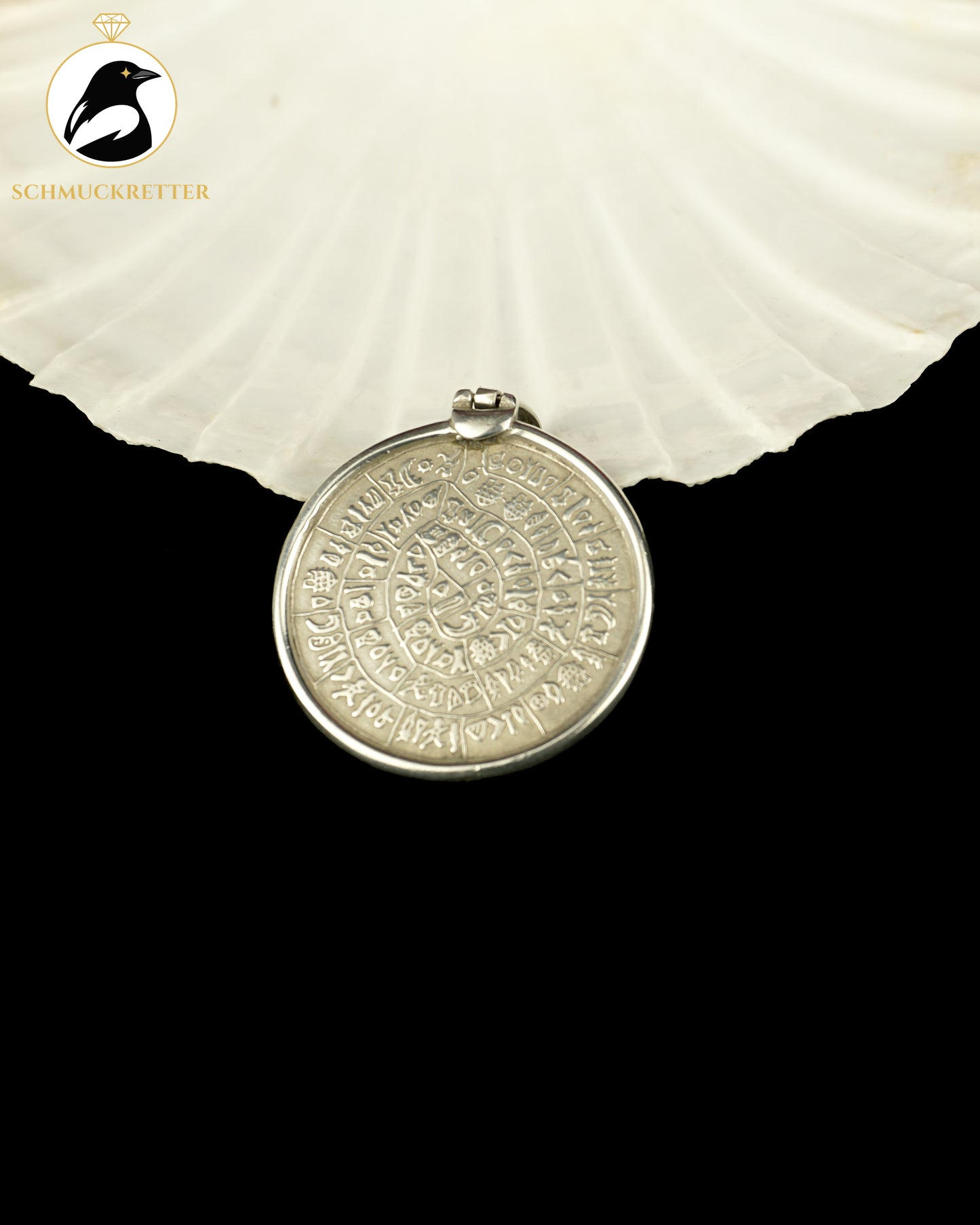 Minoisches Rätsel - Anhänger aus 925 Silber mit Diskos von Phaistos