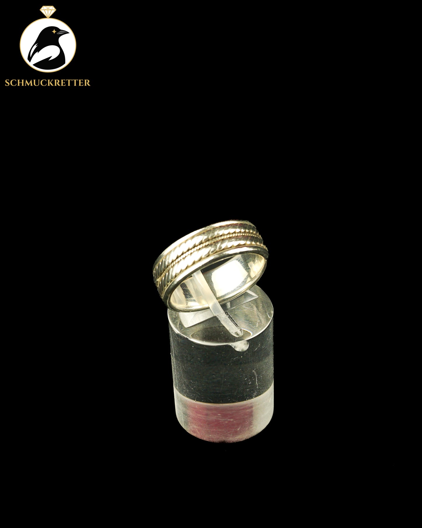 Ring aus 925 Silber mit Kordelmuster, Gr. 55