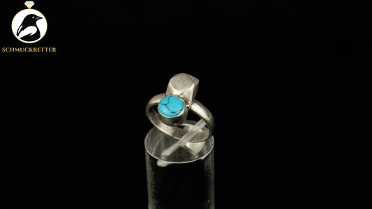 Ring aus 925 Silber mit Türkis-Howlith, Gr. 55, SALE
