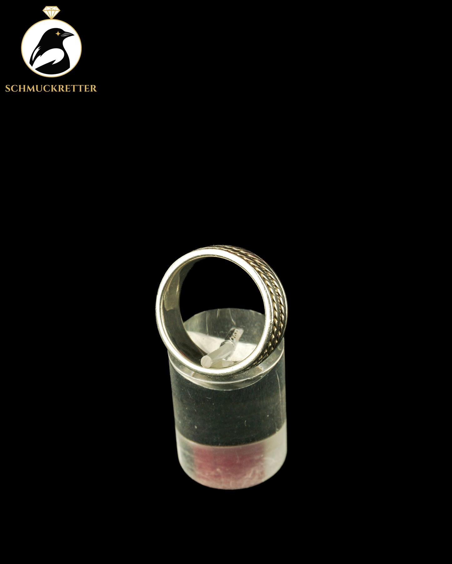 Ring aus 925 Silber mit Kordelmuster, Gr. 55