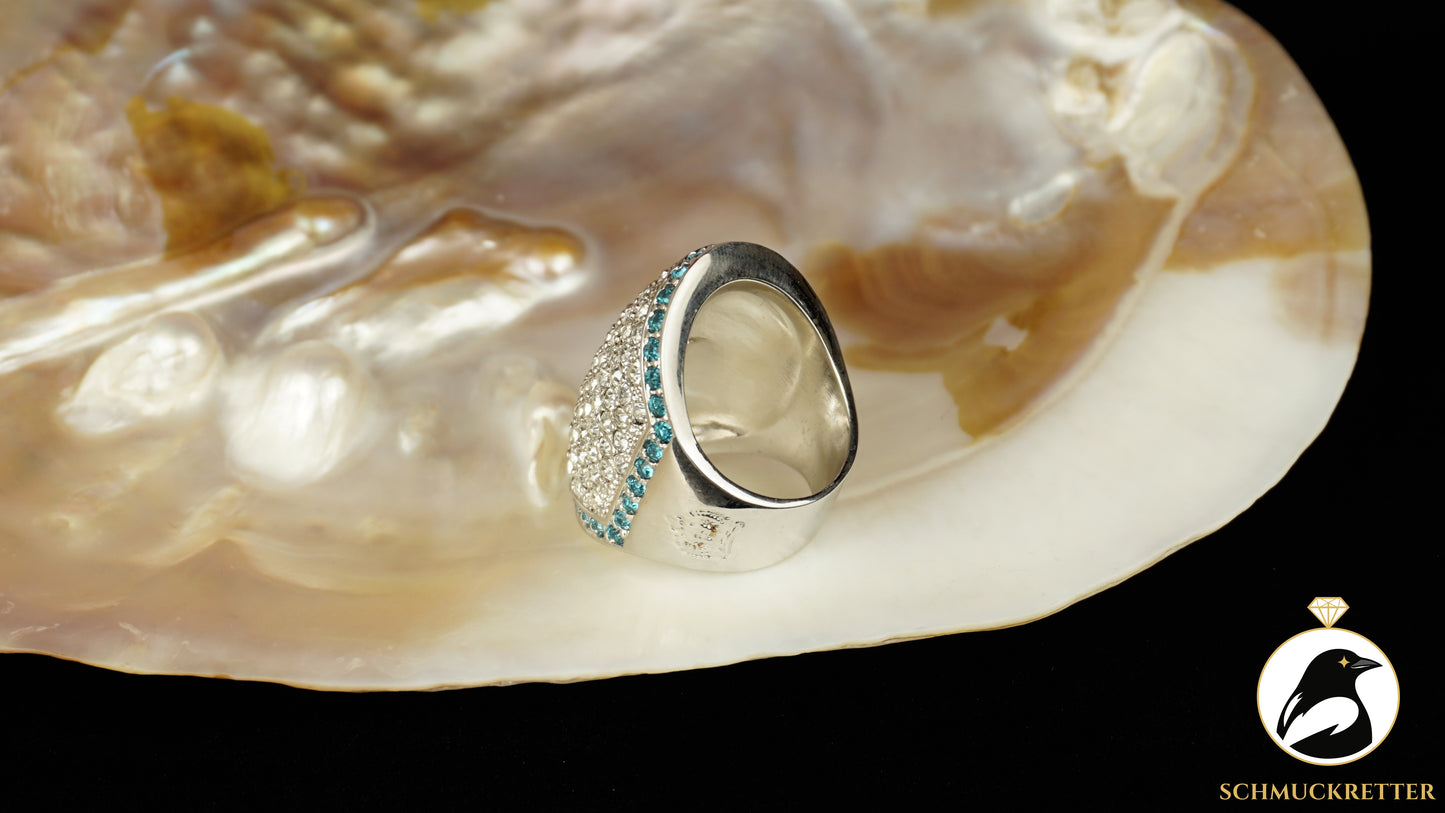 Großer Statement Ring von Harald Glööckler / Pompöös, Gr. 54, SALE