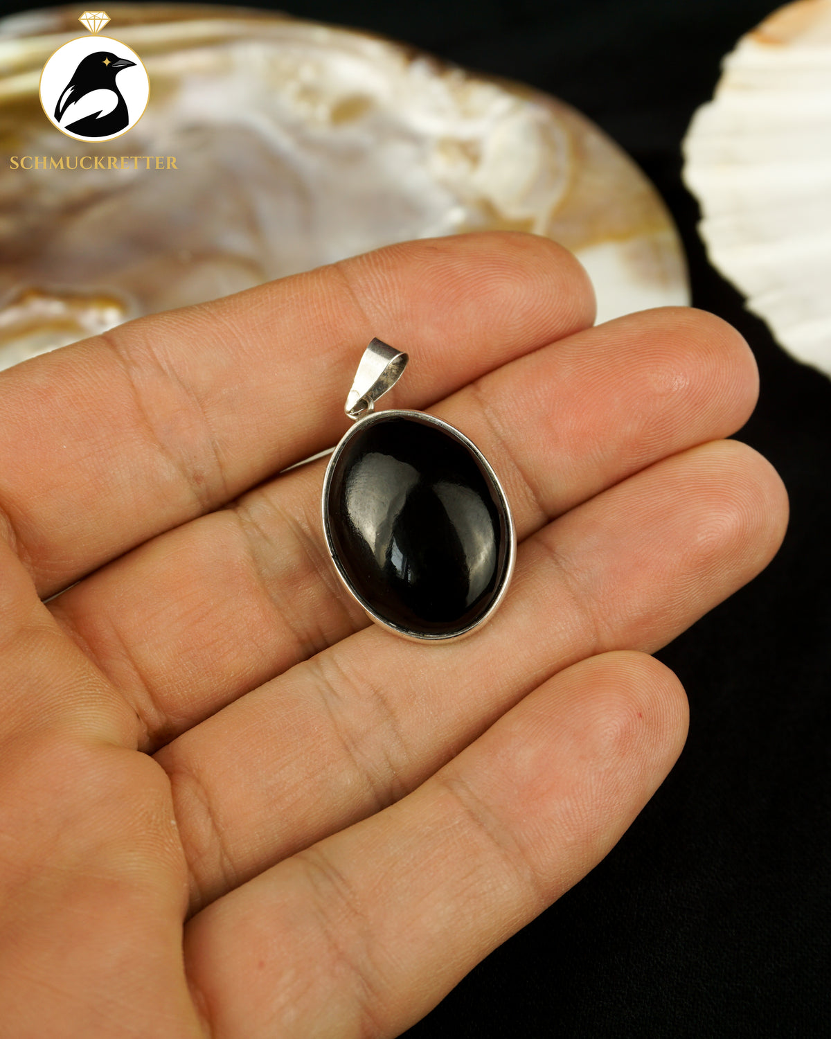 Hermann Siersbol Anhänger aus 925 Silber mit Onyx, Dänemark