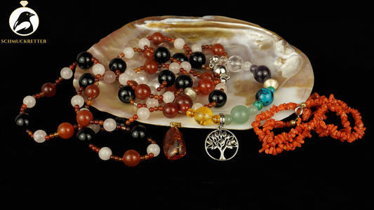 Schmuckretter Auswahl – Warme Rottöne & Naturmix