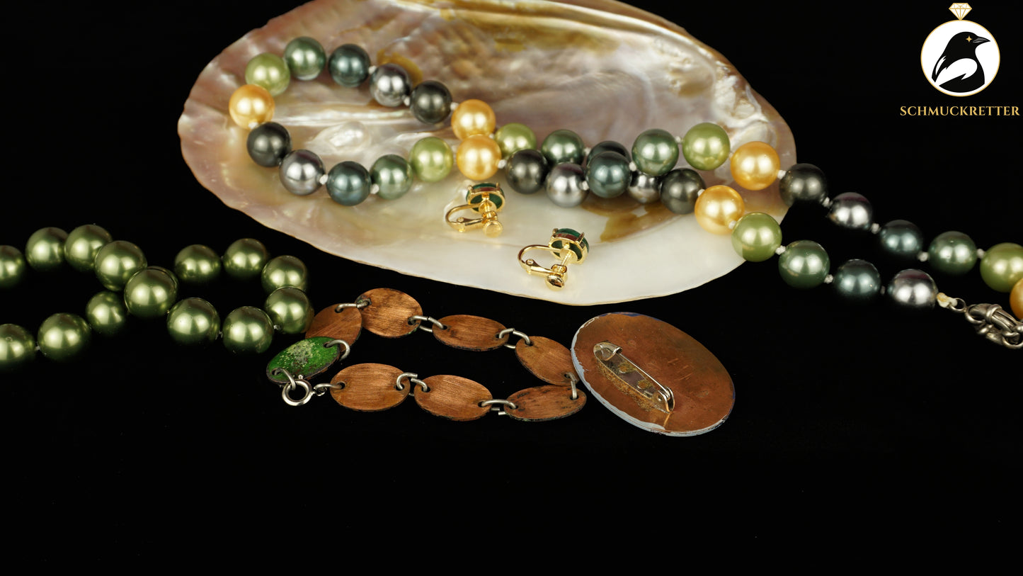 Schmuckretter Auswahl – Grün, Emaille & Perlen
