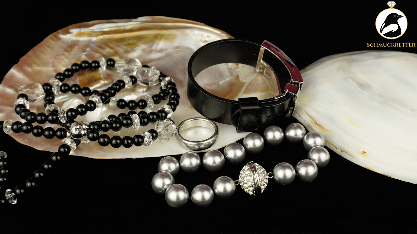 Schmuckretter Auswahl – Schwarz & silberner Glanz