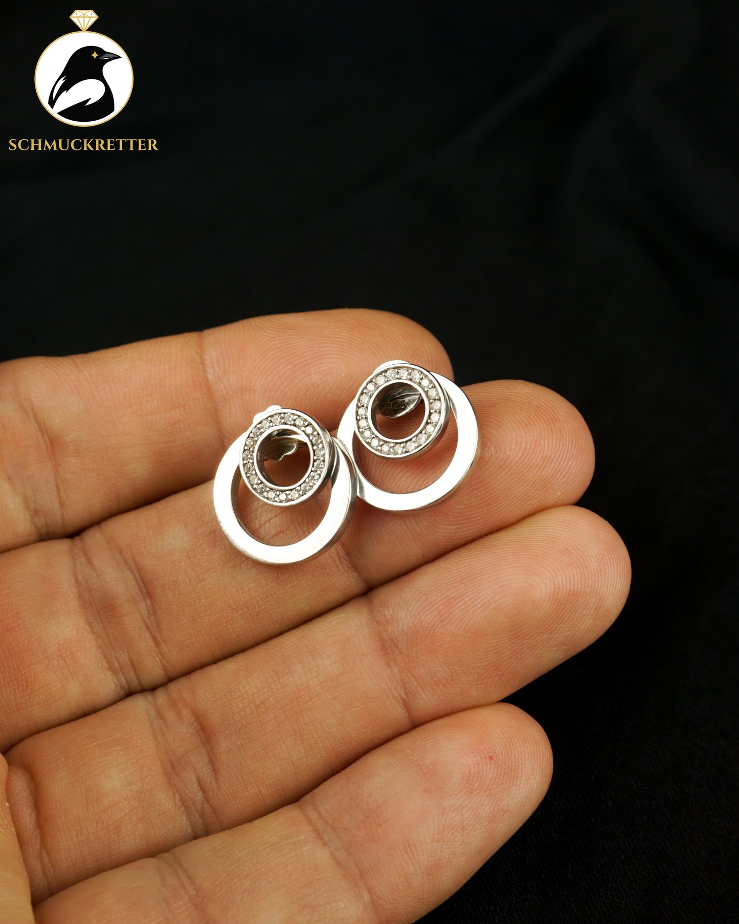JETTE Set: Kette und Ohrringe aus 925 Silber mit Zirkonia