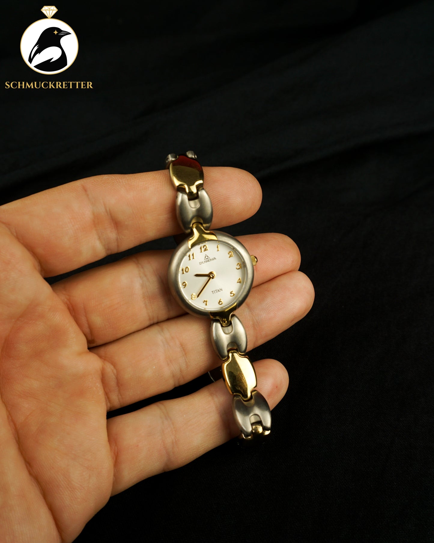 Dugena Damen Uhr aus Titan, bicolor