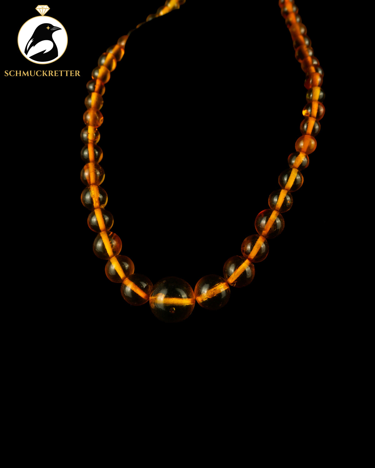 Bernsteincollier mit 925 Silber Verschluss
