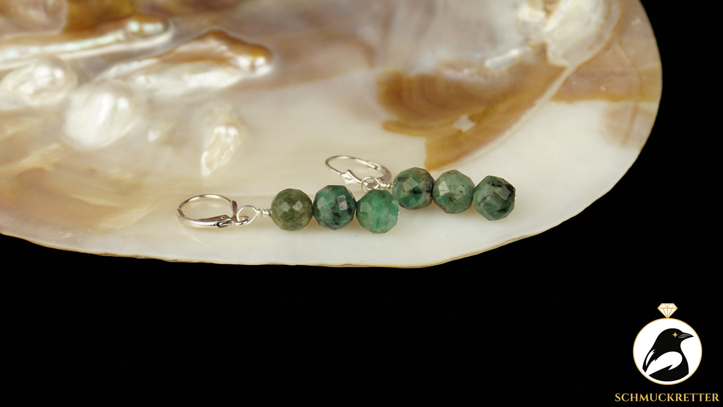 Smaragd Ohrringe aus 925 Silber