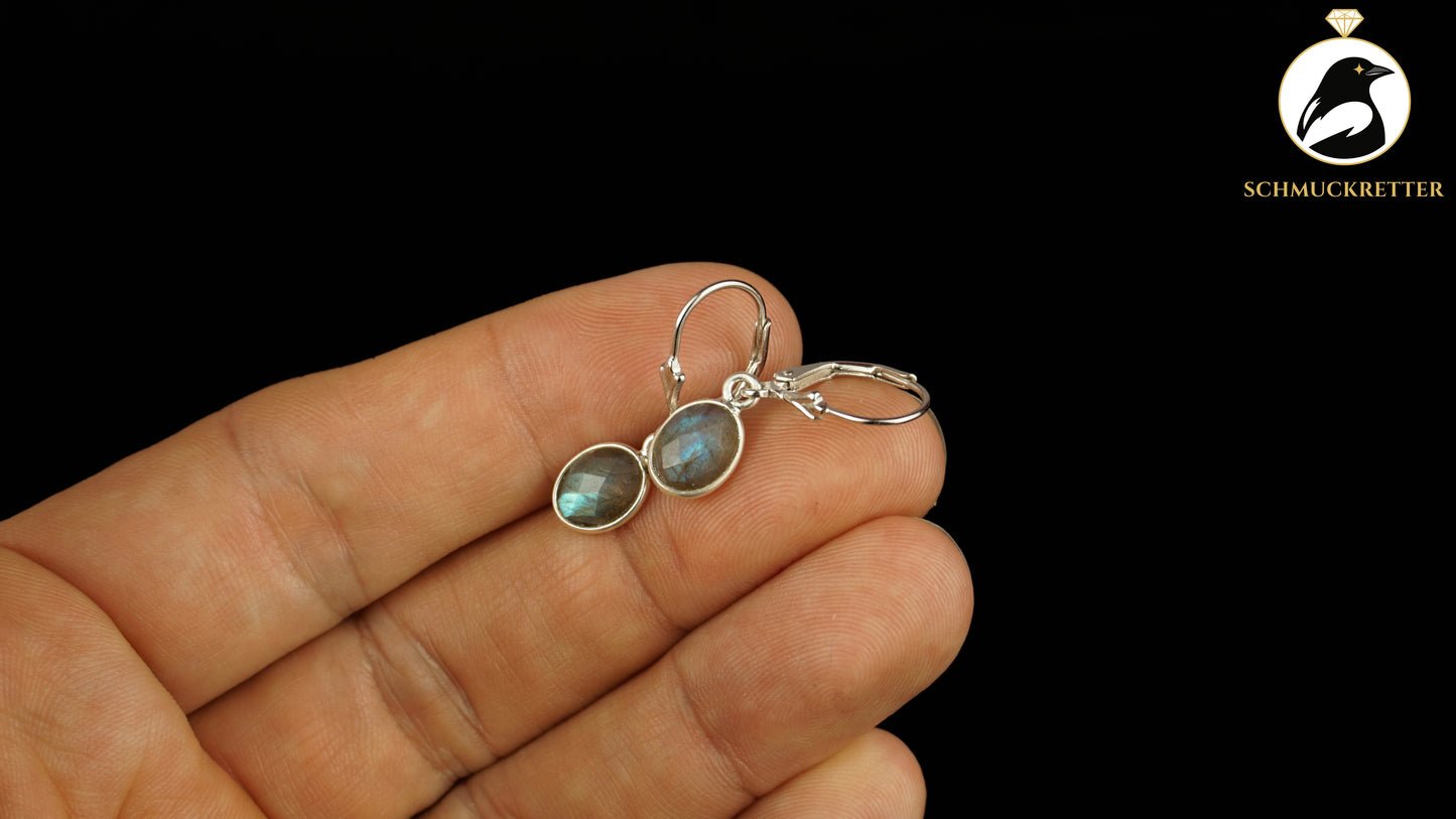 Labradorit Ohrringe aus 925 Silber
