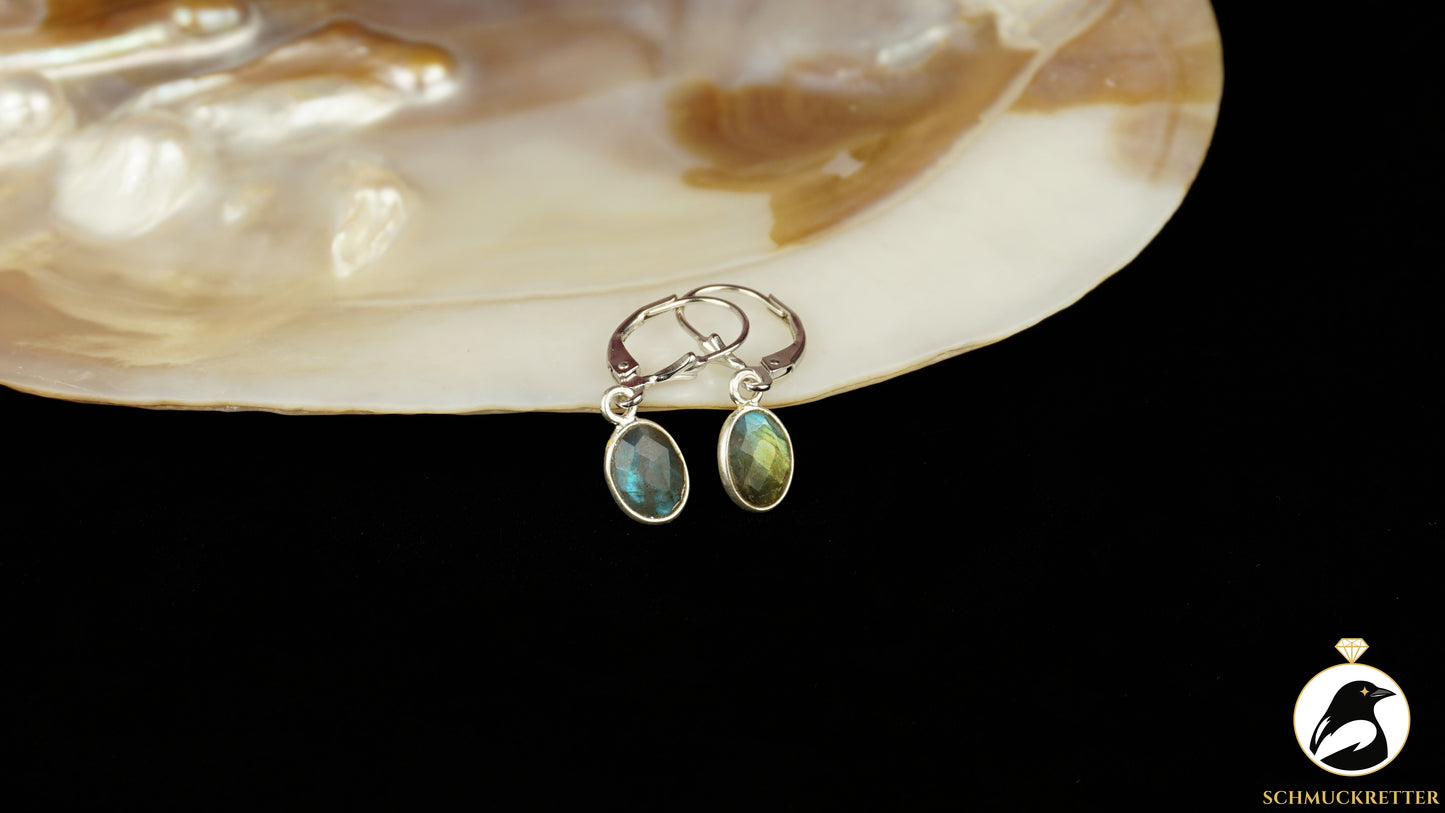 Labradorit Ohrringe aus 925 Silber