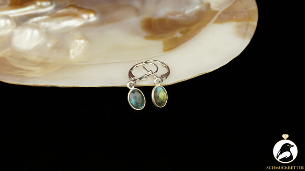 Labradorit Ohrringe aus 925 Silber