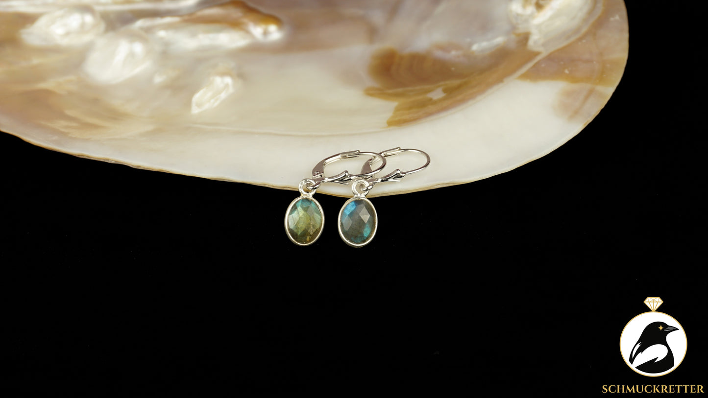 Labradorit Ohrringe aus 925 Silber