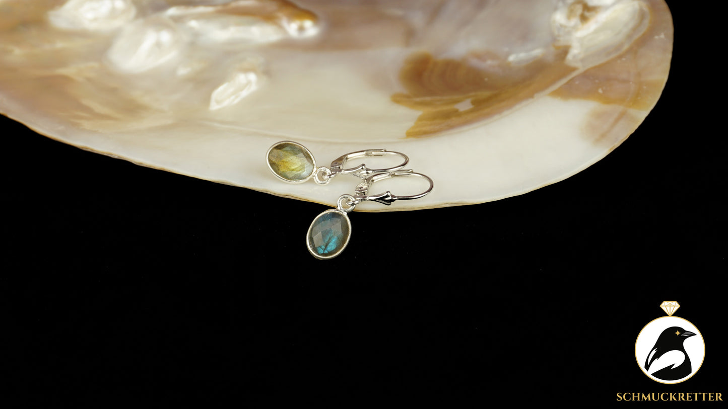 Labradorit Ohrringe aus 925 Silber