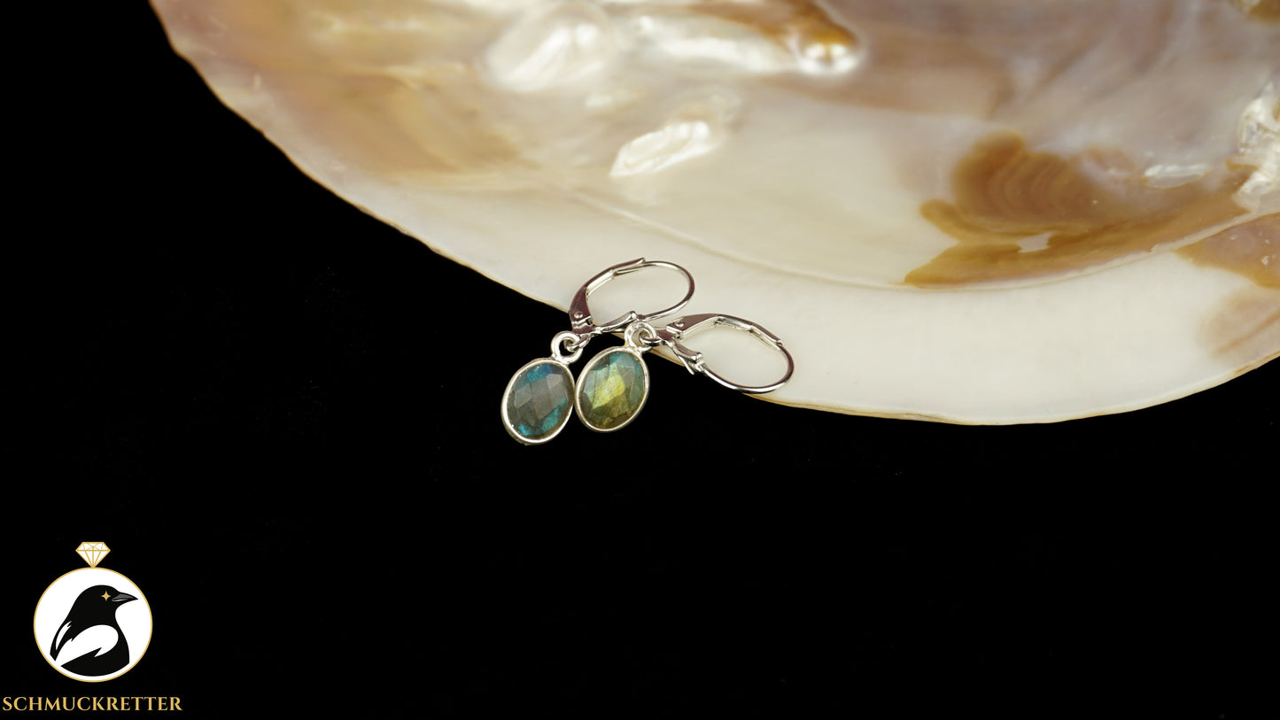 Labradorit Ohrringe aus 925 Silber