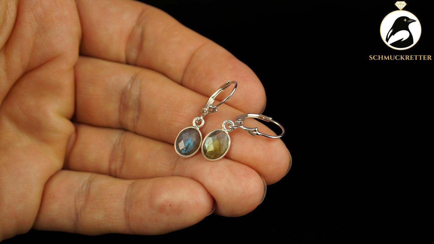 Labradorit Ohrringe aus 925 Silber