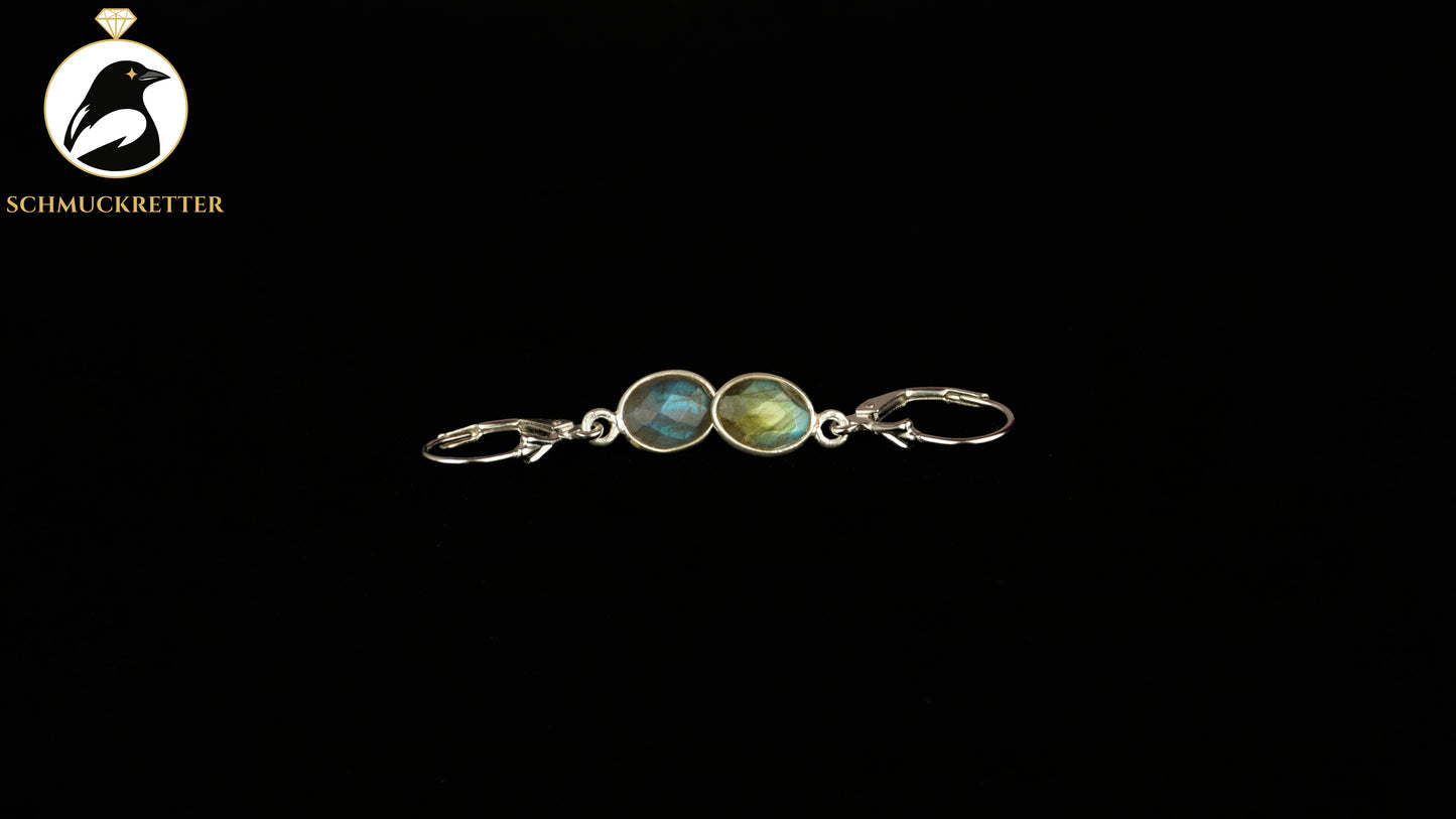 Labradorit Ohrringe aus 925 Silber