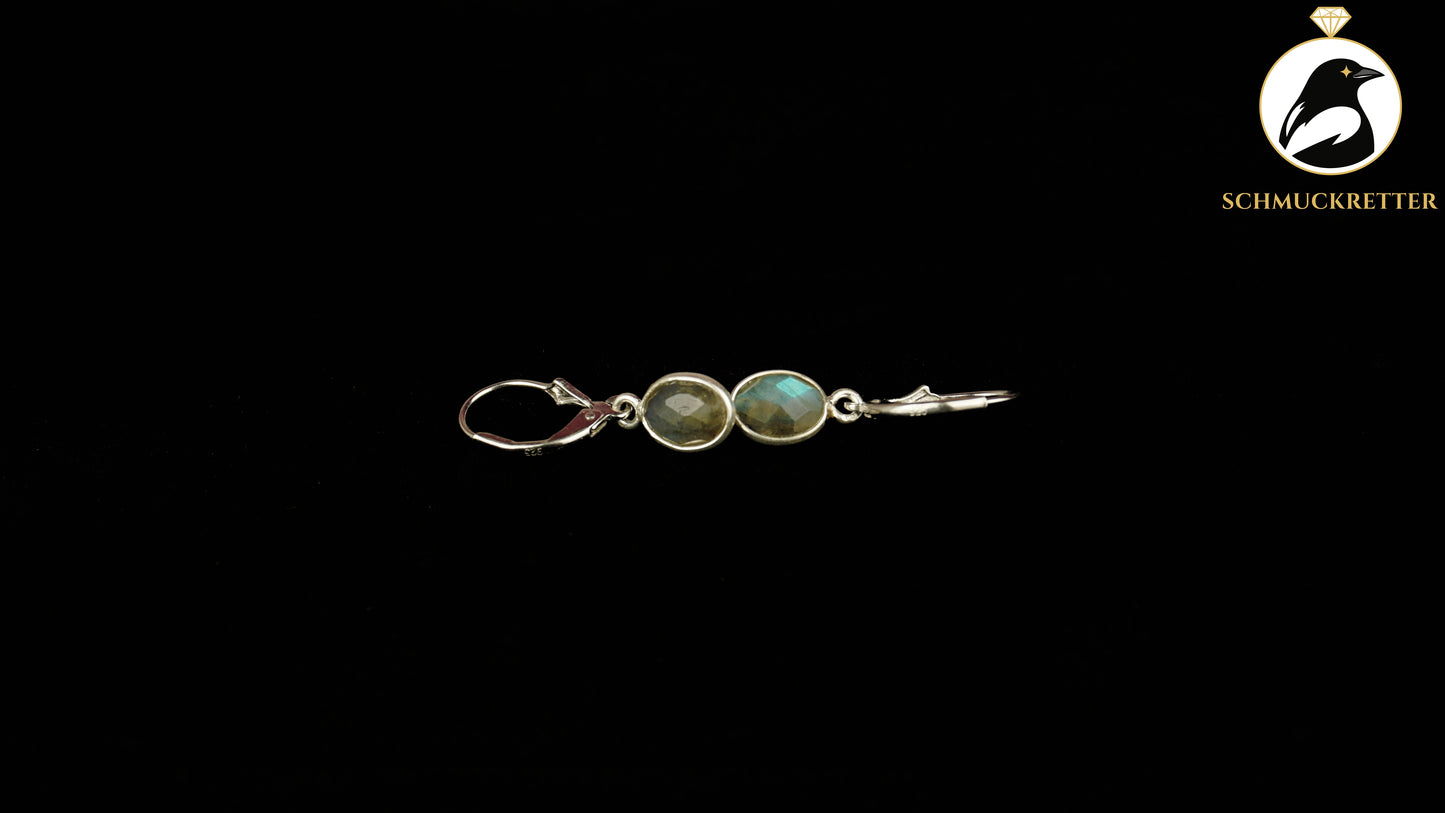 Labradorit Ohrringe aus 925 Silber