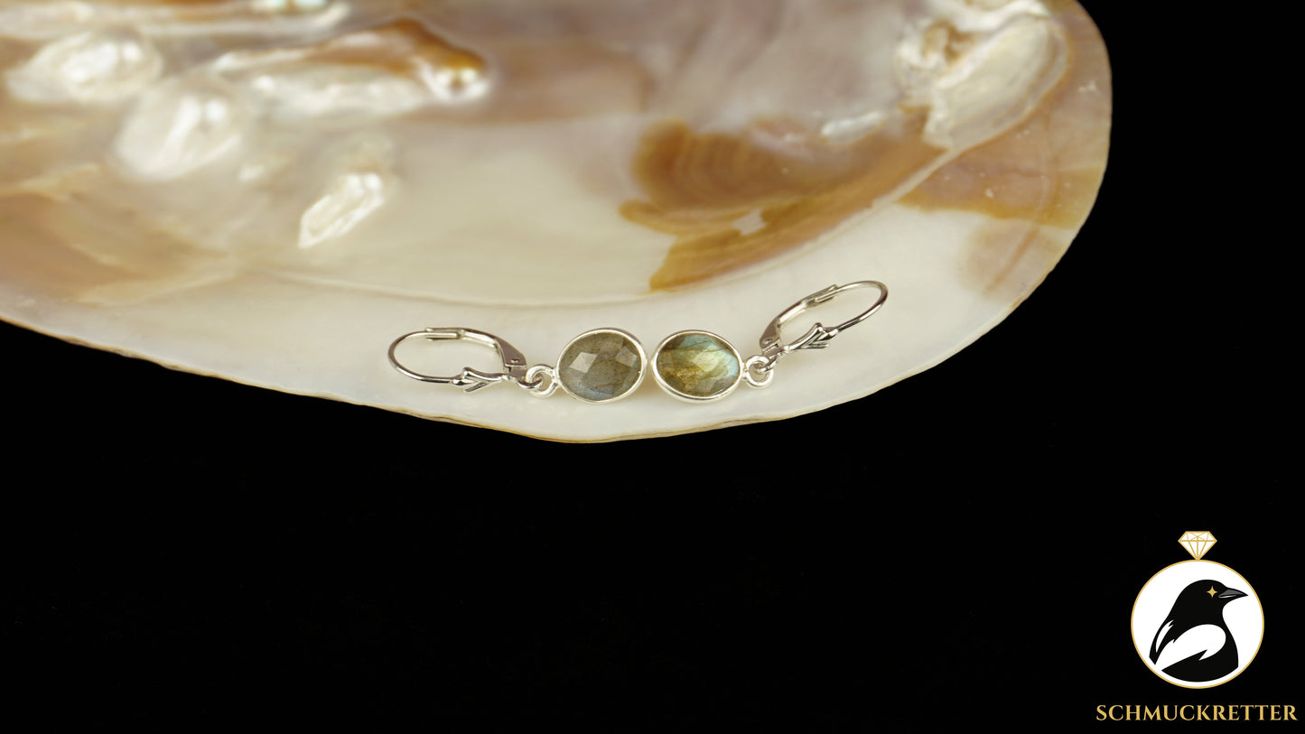 Labradorit Ohrringe aus 925 Silber