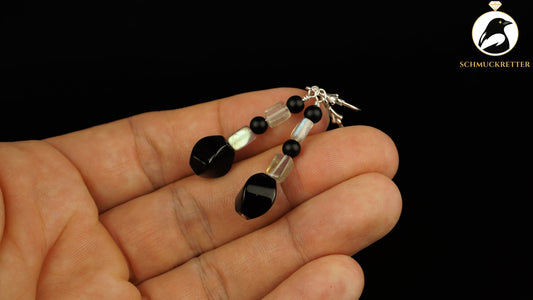 Labradorit & Onyx Ohrringe aus 925 Silber