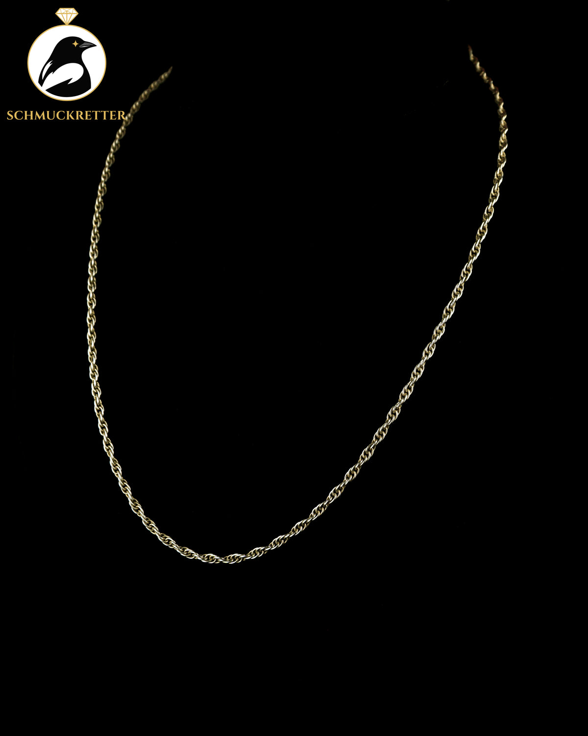 835 Silber Doppelankerkette, 50cm