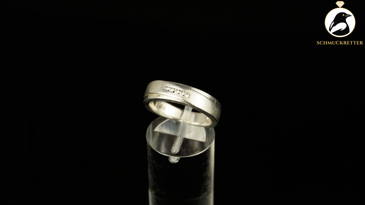 FOSSIL Ring aus 925 Silber mit Zirkonia, Gr. 56, SALE
