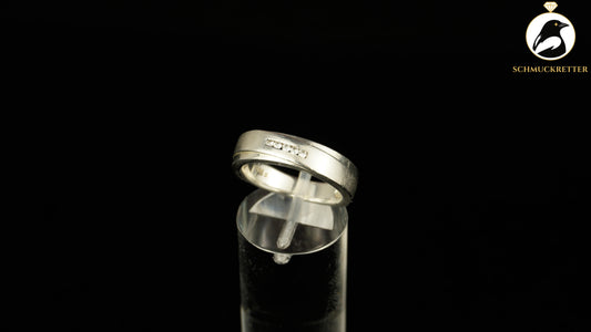 FOSSIL Ring aus 925 Silber mit Zirkonia, Gr. 56, SALE