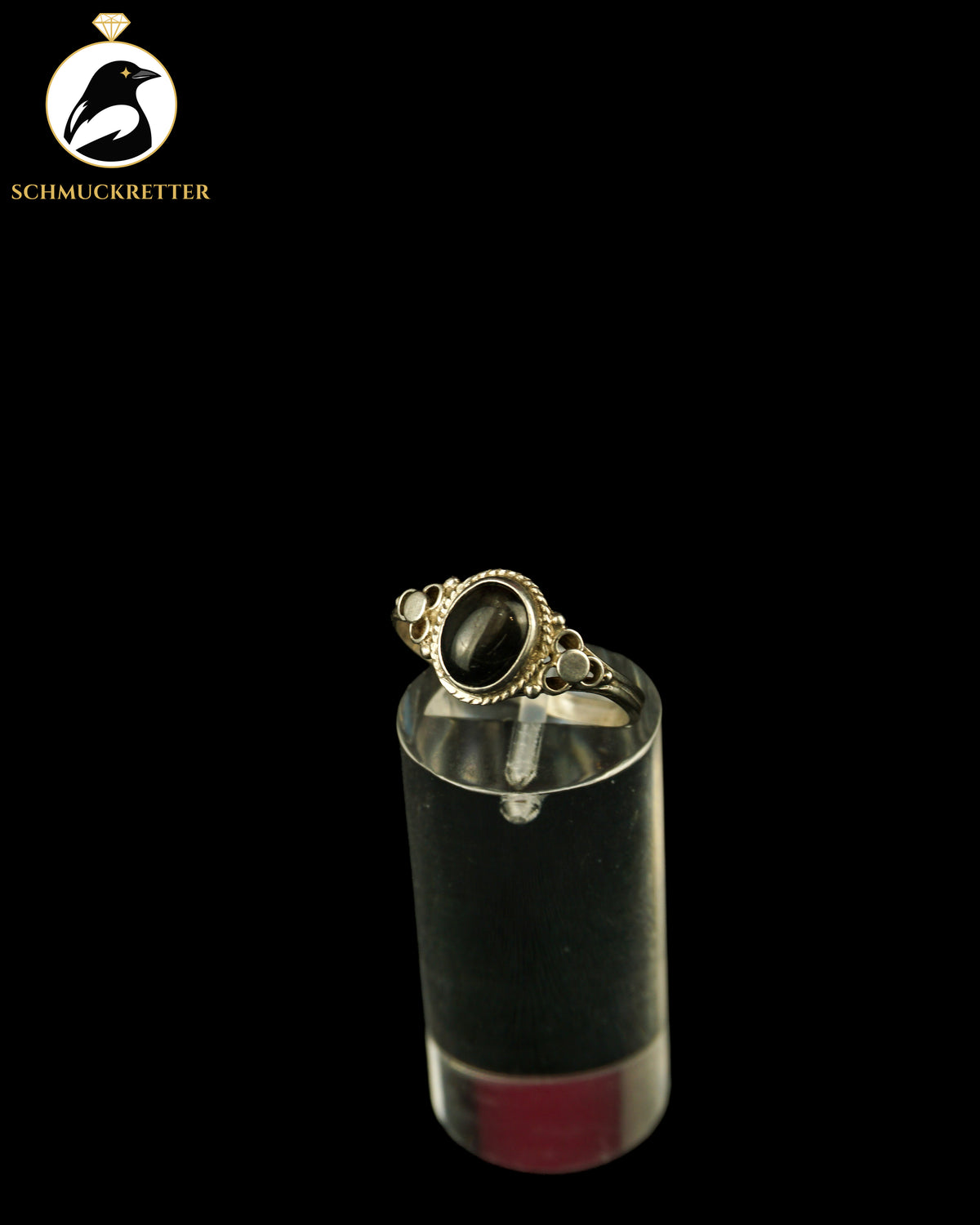 925 Silber Ring mit Sterndiopsid, Gr. 56