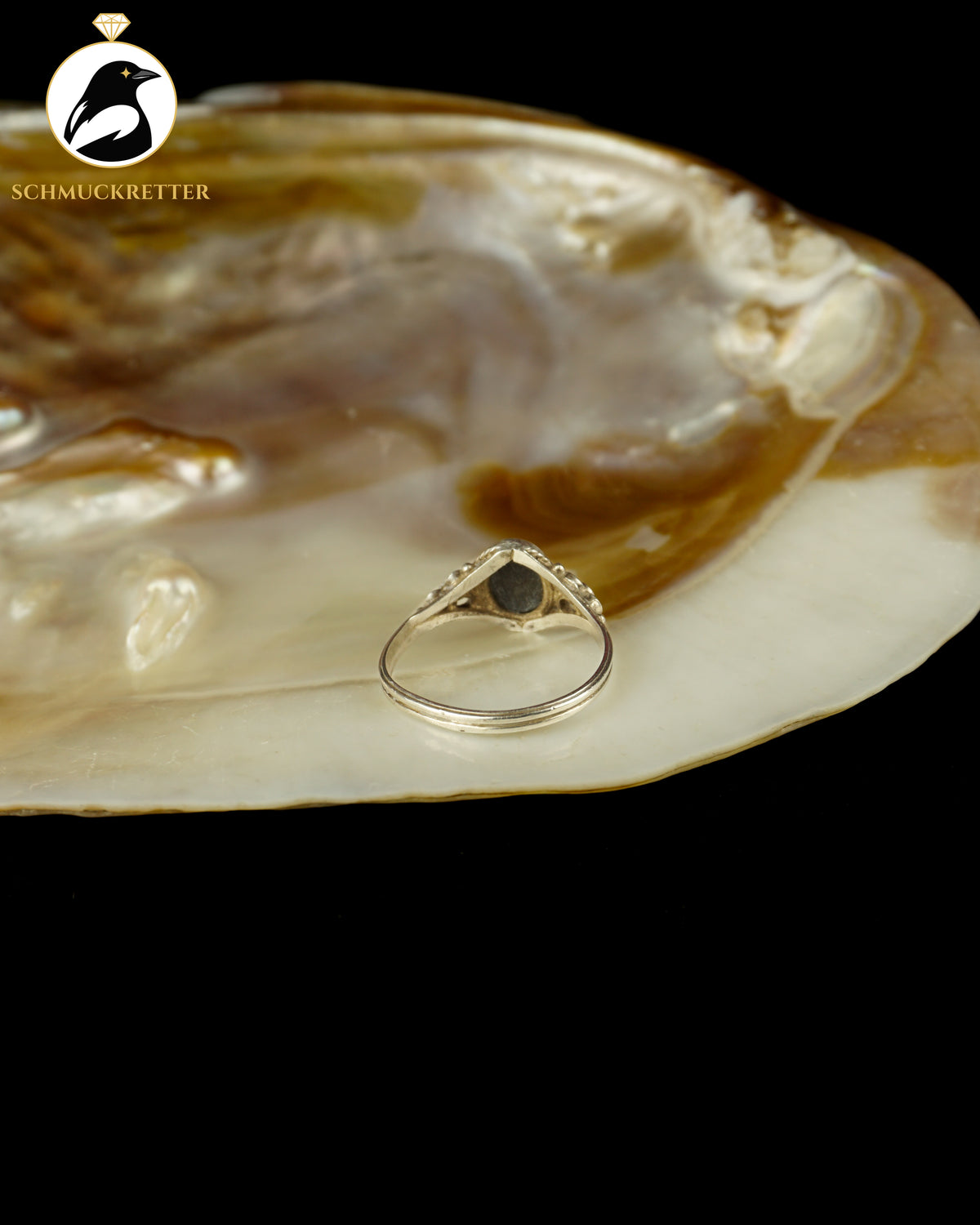 925 Silber Ring mit Sterndiopsid, Gr. 56