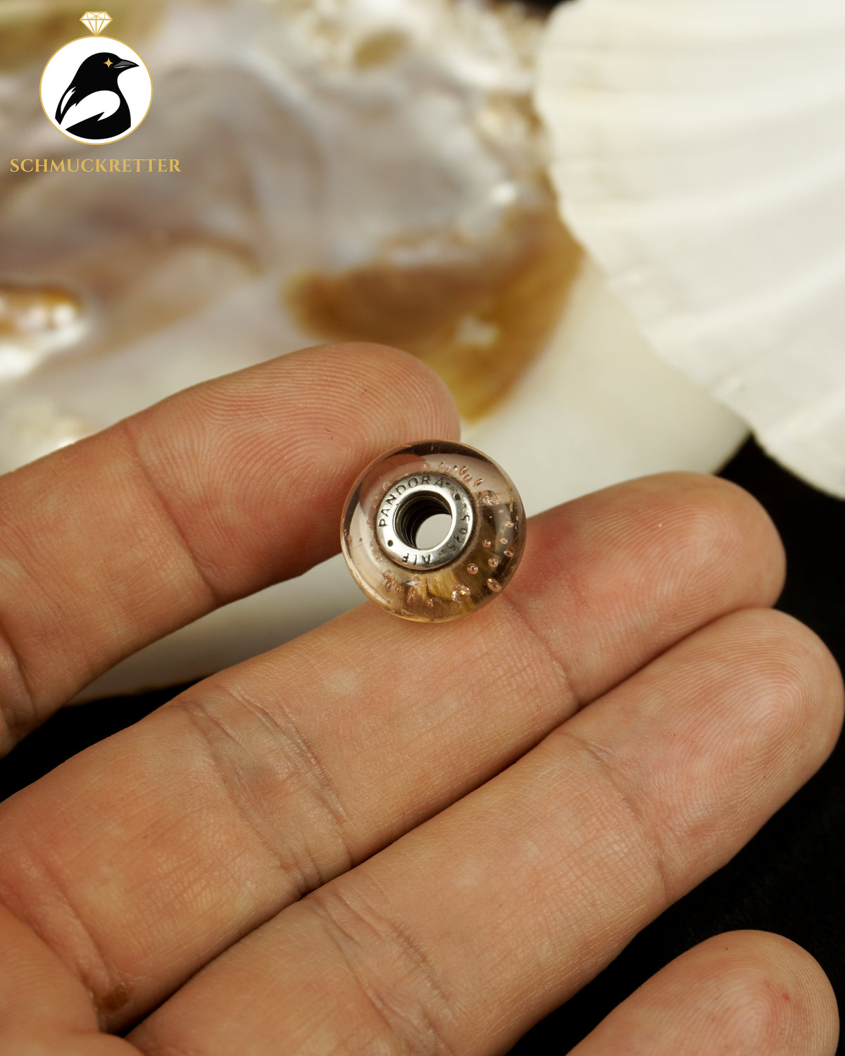Pandora - Muranoglas Charm mit 925 Silber