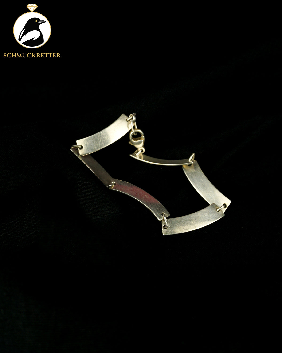 Wellenarmband aus 925 Silber, 18cm