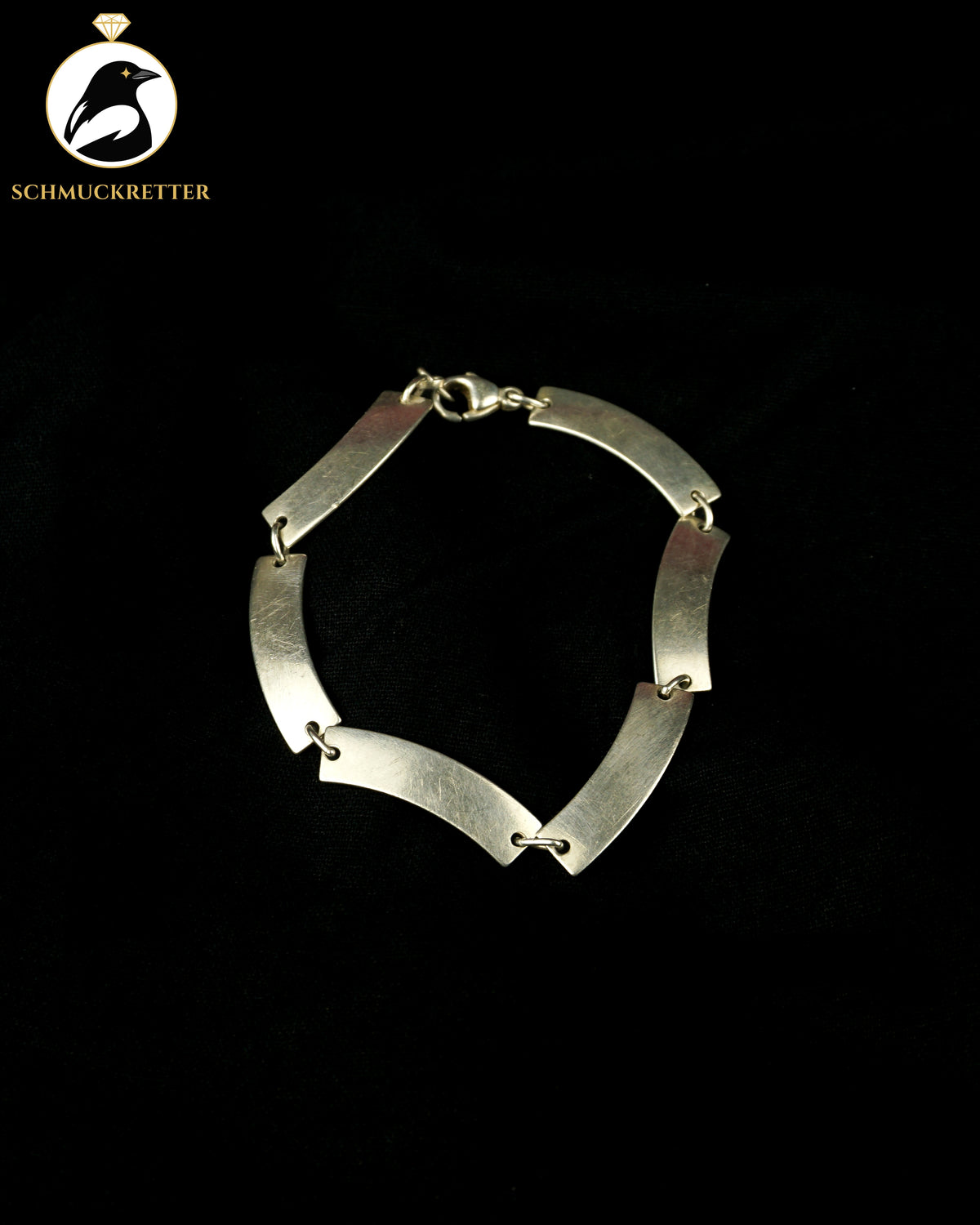 Wellenarmband aus 925 Silber, 18cm