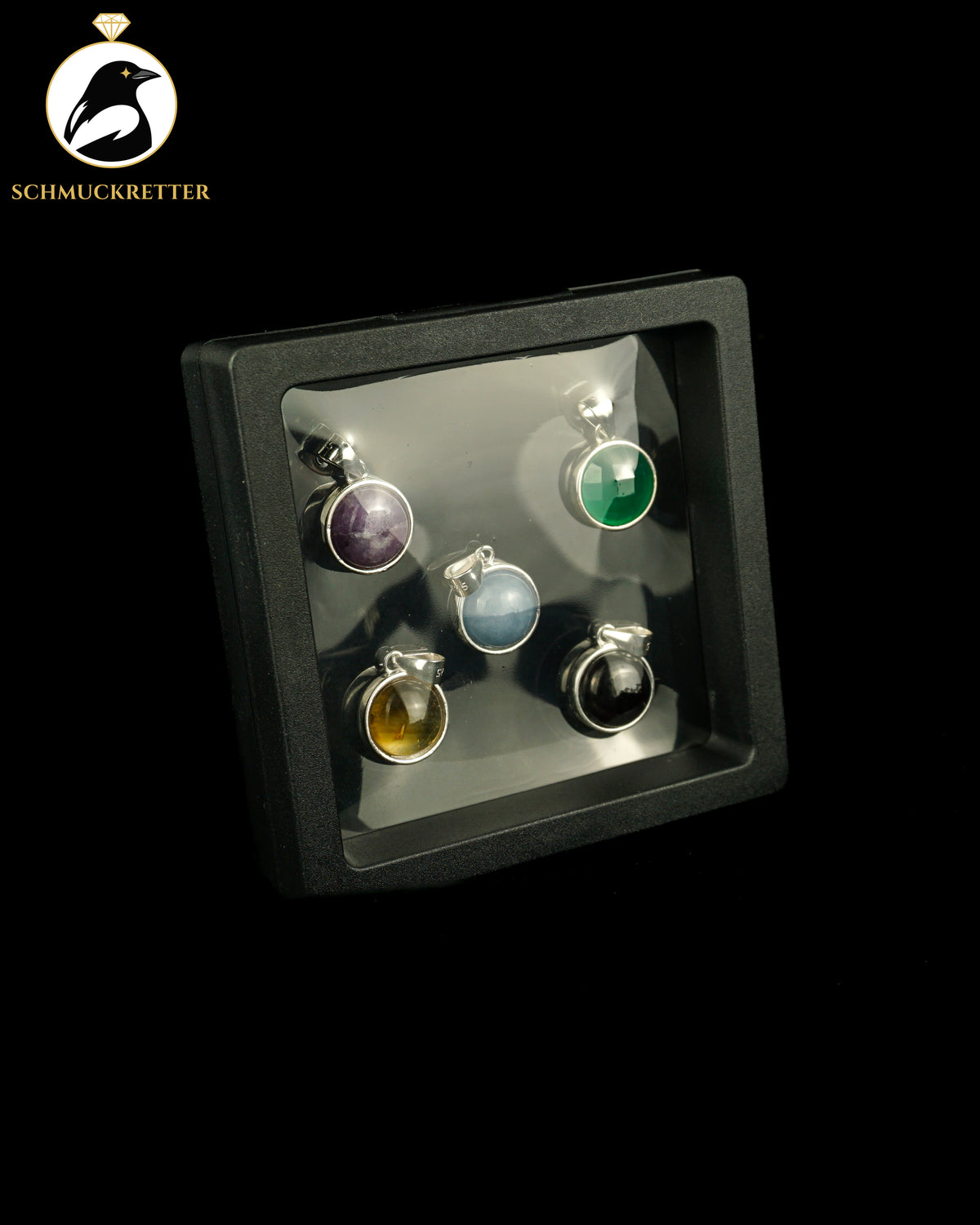 Edelsteinzauber │5x 925 Silber Anhänger │925 Silber Kette