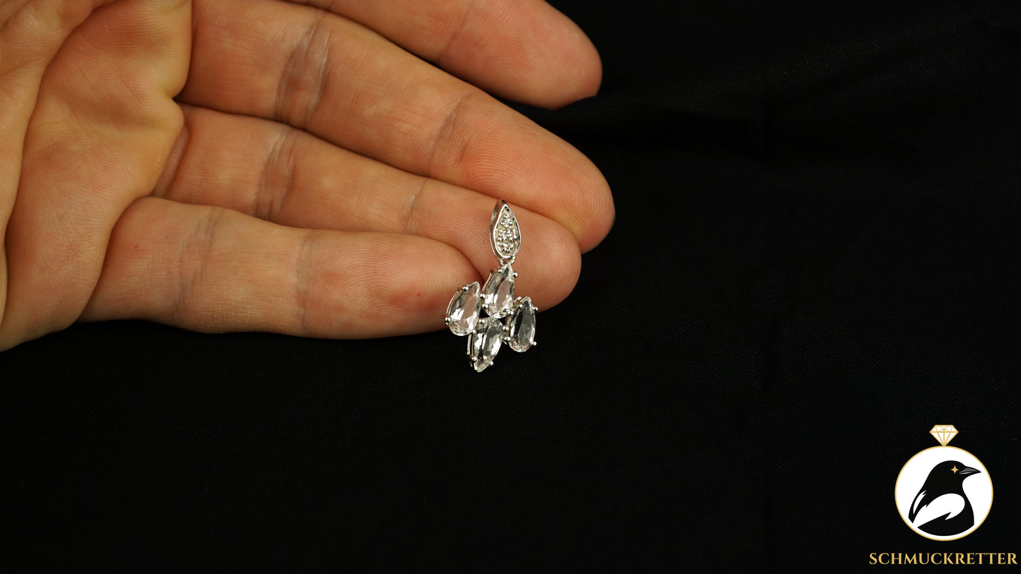 Anhänger aus 925 Silber mit weißem Topas, SALE