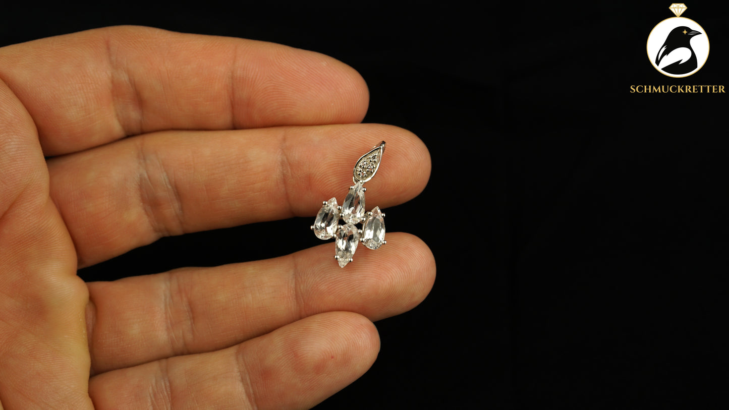 Anhänger aus 925 Silber mit weißem Topas, SALE