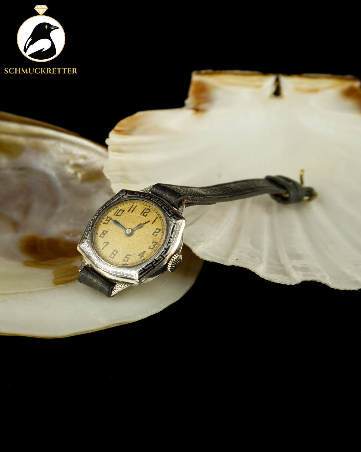 Zeitlose Eleganz – Antike Art-déco-Armbanduhr aus 800er Silber (defekt)