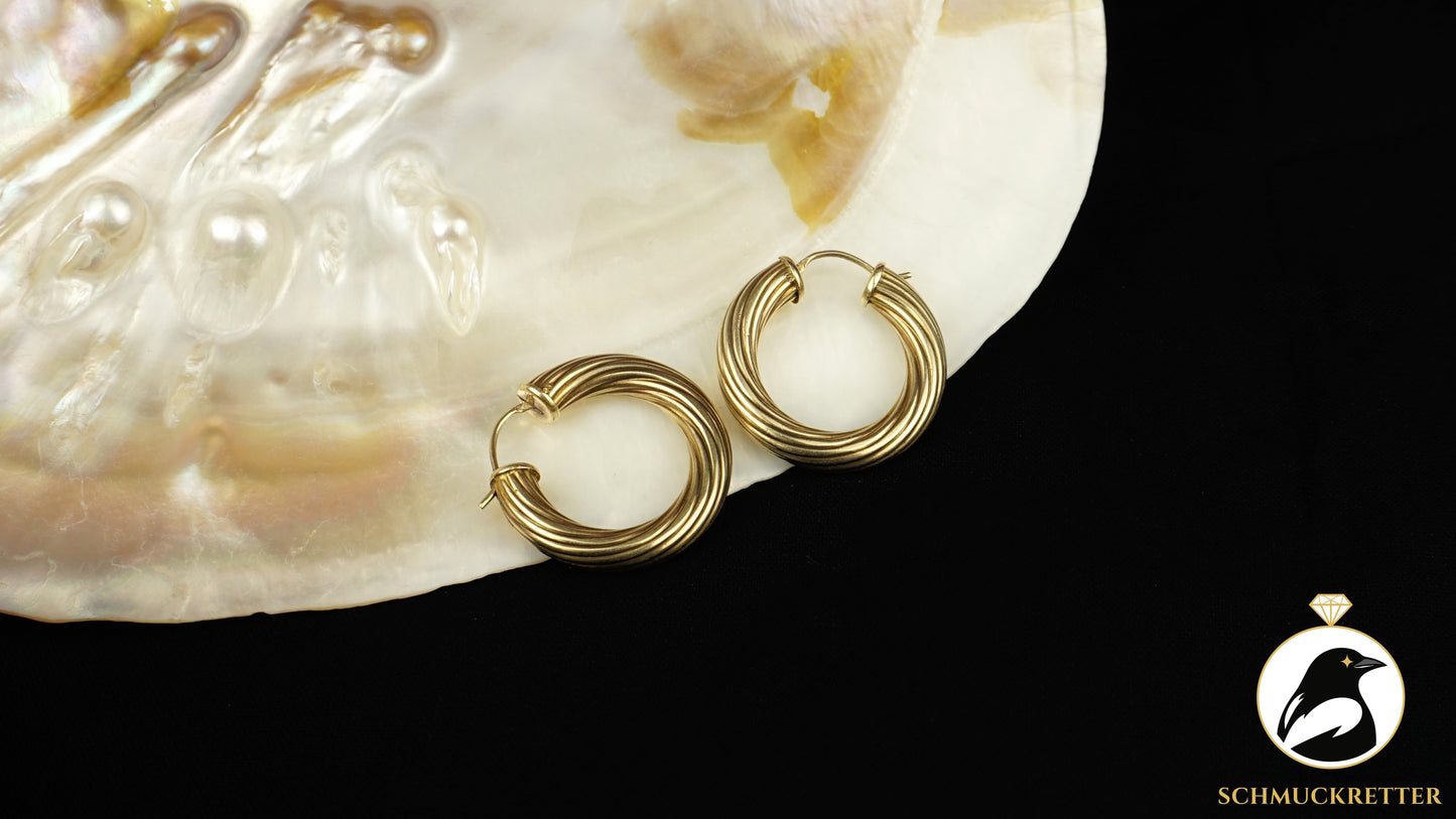 Creolen aus 333 Gelbgold - 2,5cm