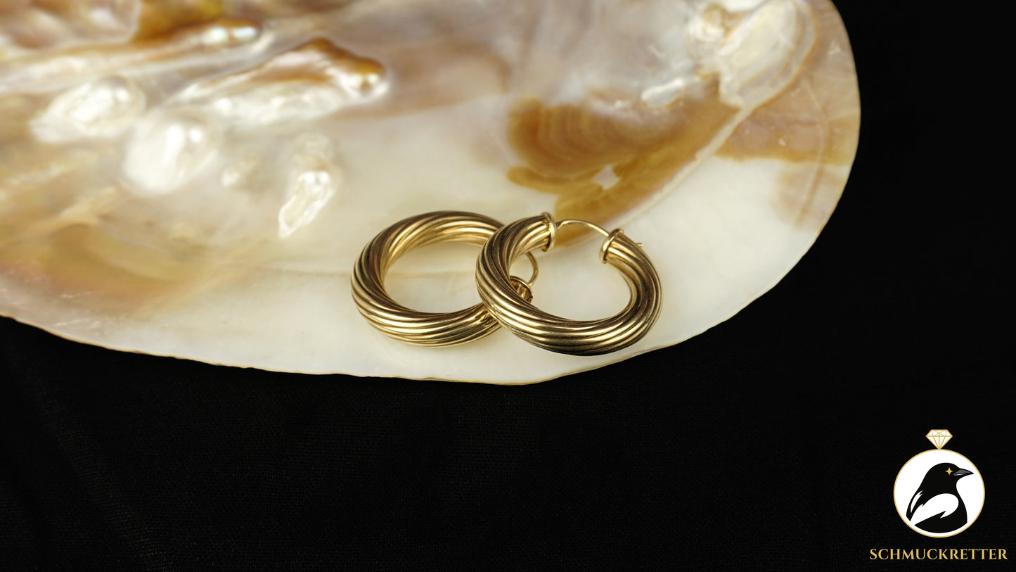 Creolen aus 333 Gelbgold - 2,5cm