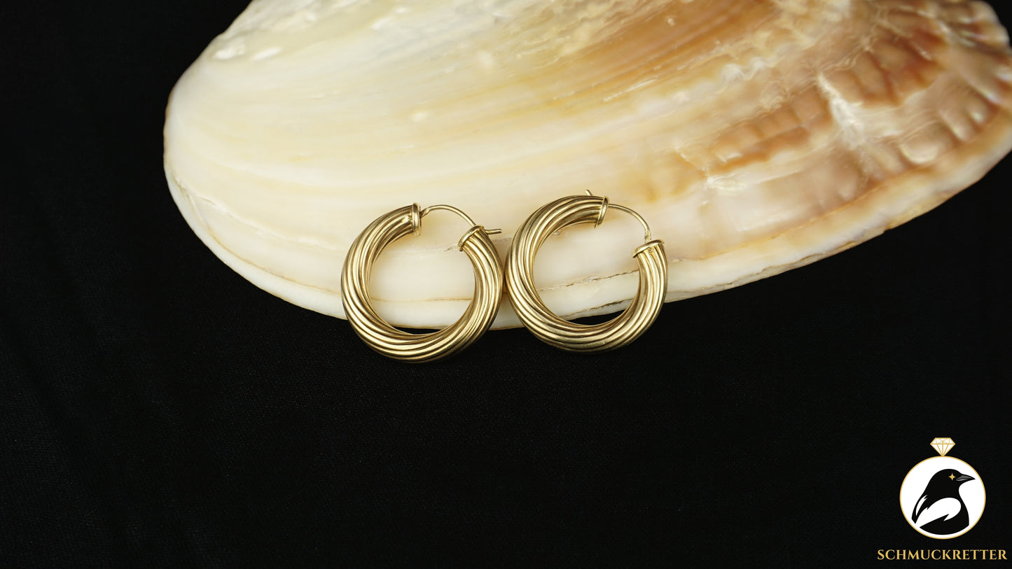 Creolen aus 333 Gelbgold - 2,5cm