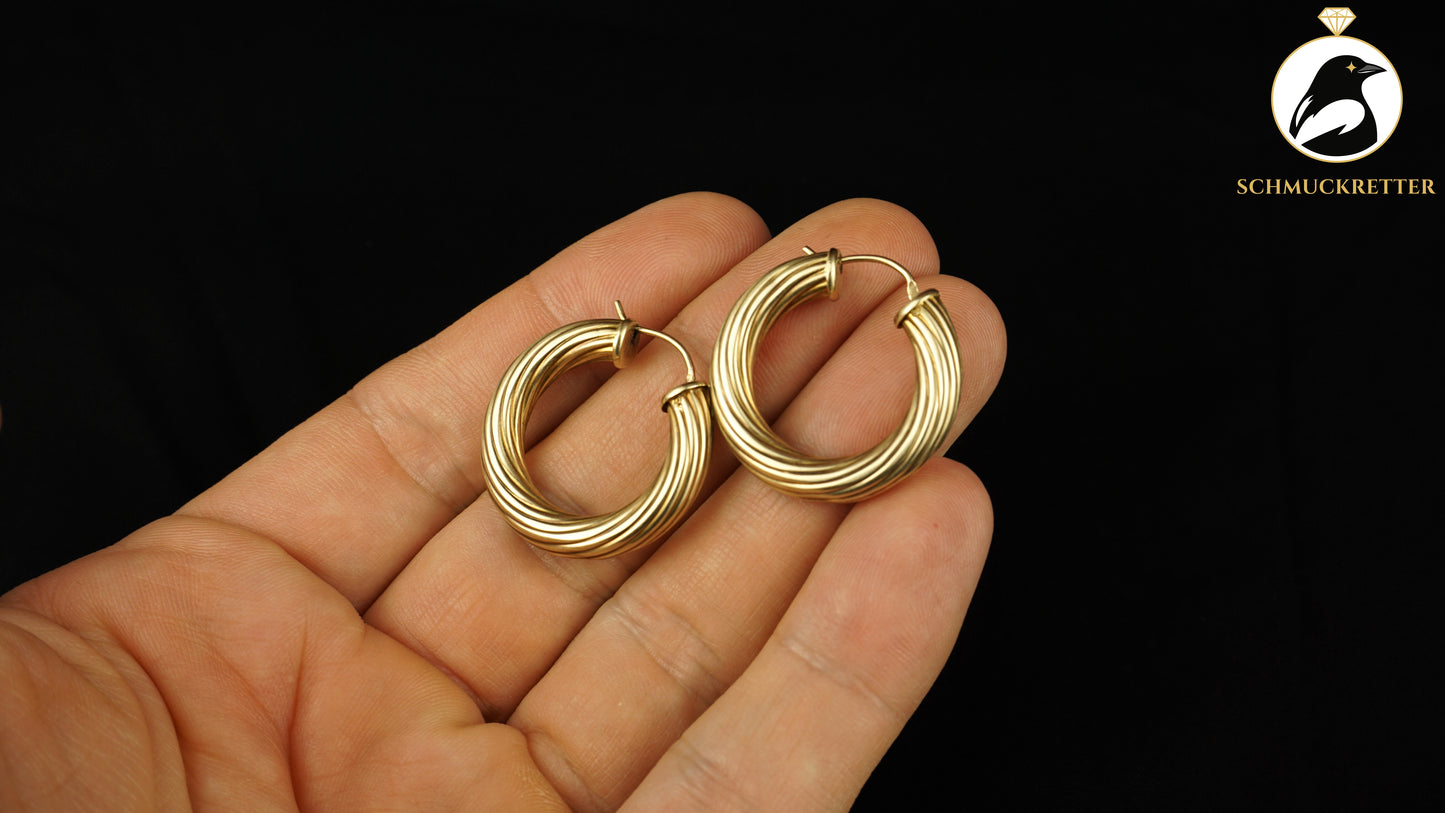 Creolen aus 333 Gelbgold - 2,5cm