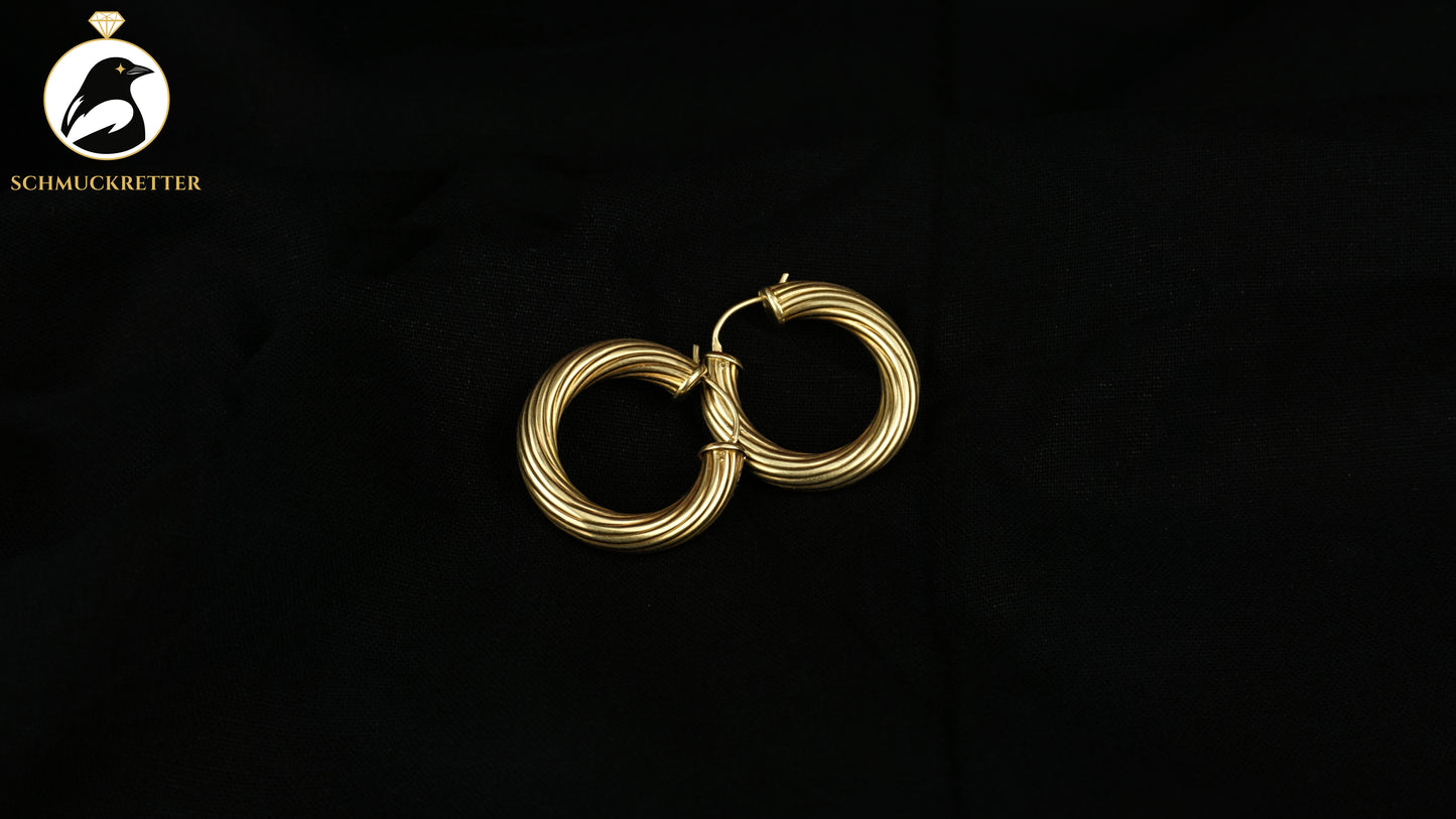 Creolen aus 333 Gelbgold - 2,5cm