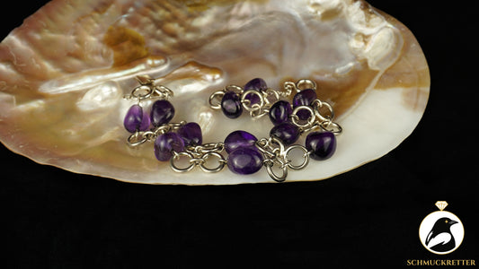 Amethyst Armband aus 835 Silber, SALE
