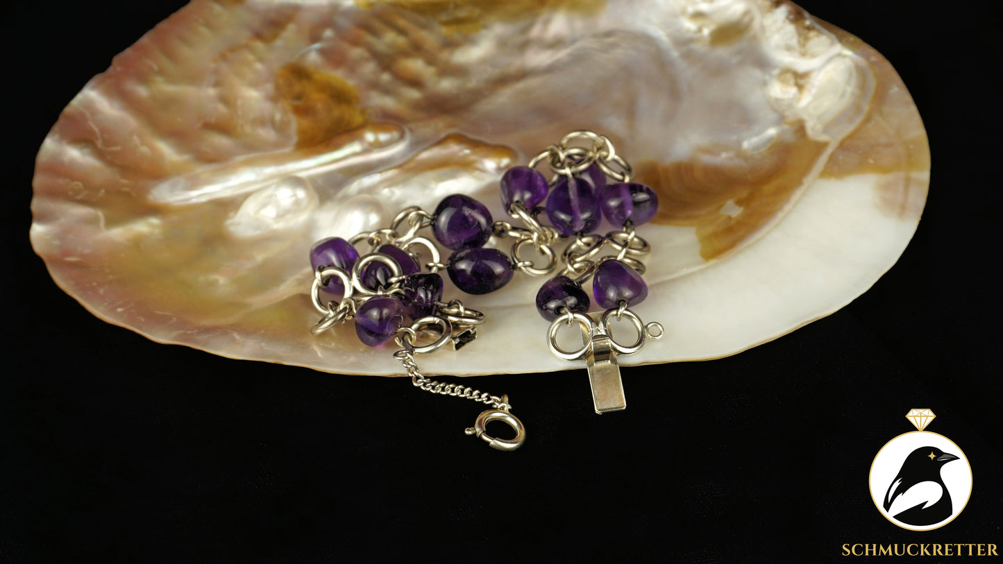Amethyst Armband aus 835 Silber, SALE