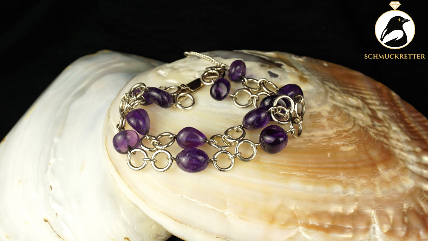 Amethyst Armband aus 835 Silber, SALE